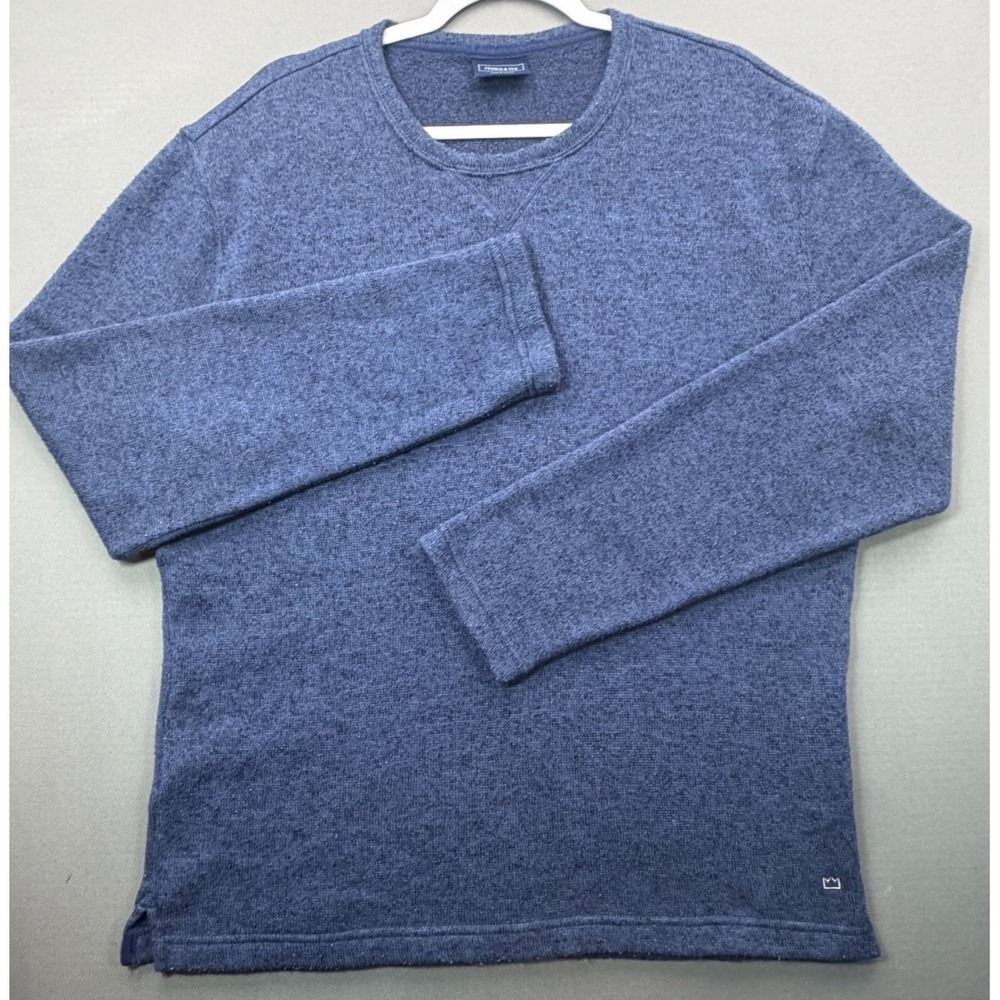 Crown & Ivy Sweater Fleece Pullover Heather Blue Crewneck | Men's Medium - Picture 1 of 10